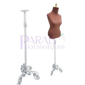 Busto Look Rose Com Pedestal Vintage Branco