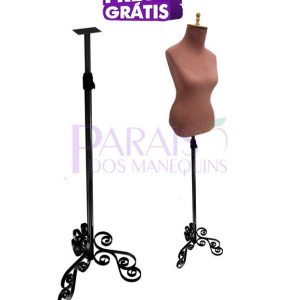 Busto Look Rose Com Pedestal Vintage Preto-FG
