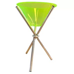 Taça Champanheira Acrílica Tripé verde