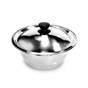 Saladeira inox c/ Tampa 20cm – Kehome