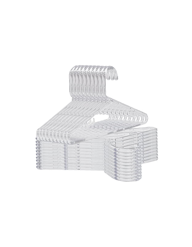 Kit 10 Cabides Tradicional Médio Transparente-4204TR - Image 3