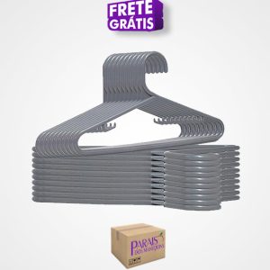 Caixa com 150 Cabide Cavado Gaúcho Prata-4208PT-Frete Grátis