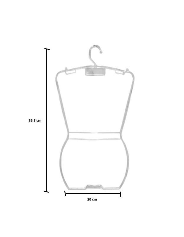 4240TR – Kit com 10 Cabides Silhueta Infantil Transparente - Image 4