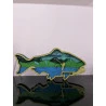Quadro Decorativo em MDF - Peixe com Paisagem de Pescador