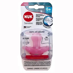 Chupeta Sensitive 6m+ Tam2 Rosa – Nuk