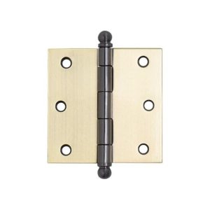 DOBRADIÇA PARA PORTA 3.1/2X3″ PINO BOLA FERRO OXIDADO – KIT COM 3 UNIDADES