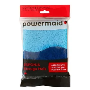 Esponja Enxuga Mais Dupla Face com 2 Powermaid