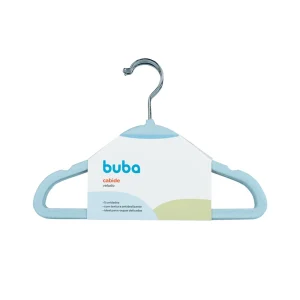 Kit Cabide Veludo Infantil 5 Un Azul Buba