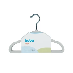 Kit Cabide Veludo Infantil 5 Un Bege Buba