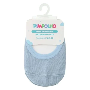 Meia Sapatilha Lisa Masc Azul 16 a 20 Pimpolho