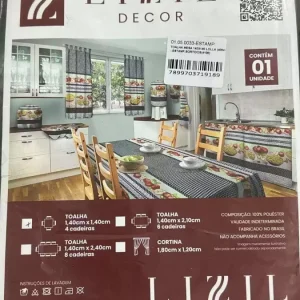 Toalha De Mesa Tecido Estampada Lolla 1,40 x 2,40 – LIZIL DECOR