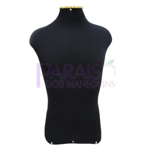 1817PR – Busto Masculino Forrado Preto