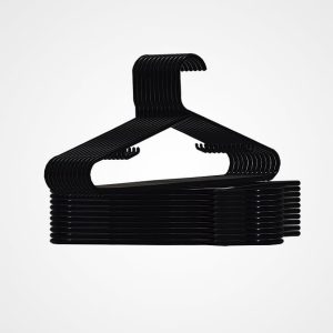 Kit 10 Cabides Tradicional Fino Preto-4203PR