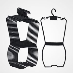 Kit 10 Cabides Silhueta Adulto Preto-4241PR