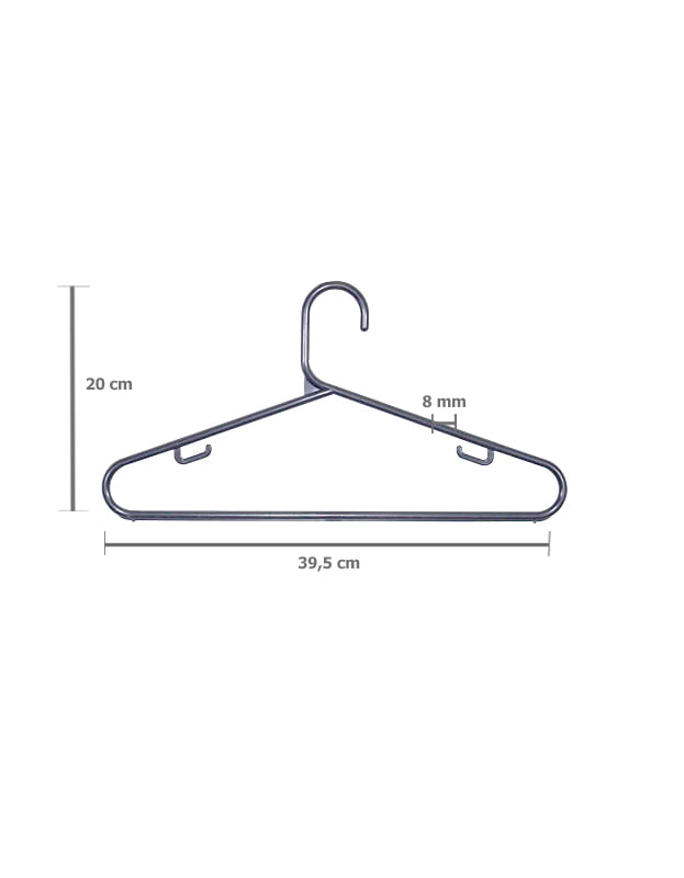 Caixa com 300 Cabides Tradicional Fino Prata – 4203PT - Image 6