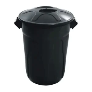 Lixeira 60L Preta Redonda com Tampa Cr60P Jsn
