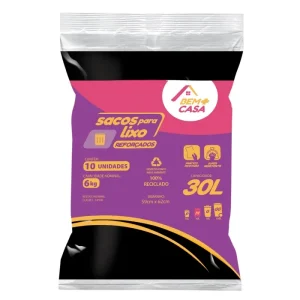 Saco Lixo Pr 30L Reforcado com 10 Bem + Casa