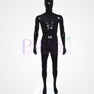 1101 – Manequim Preto Masculino Cara Ovo Base de Vidro