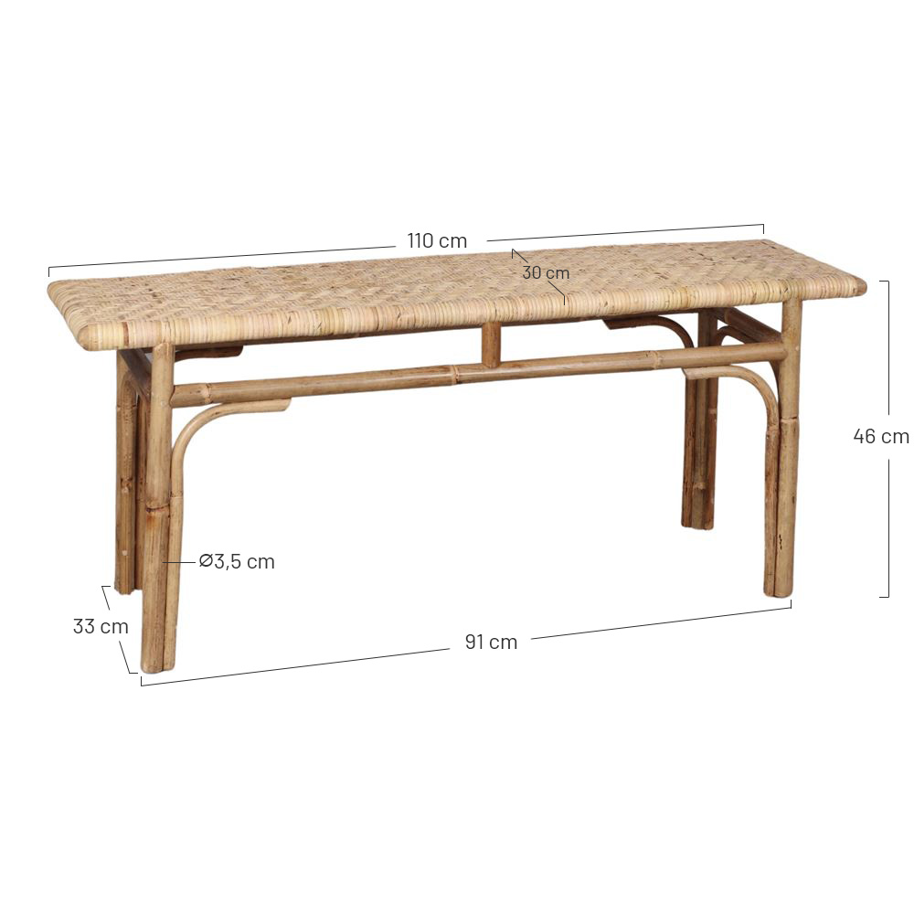 BANCOS DE RATTAN NATURAL THEO - Image 6