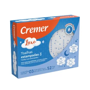 Toalha Fralda Luxo Estampada Masc. 3unid – Cremer