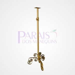 Pedestal Vintage Preto para Dourado